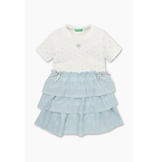 베네통키즈 펄 나염 티어드 원피스 QAOP10511