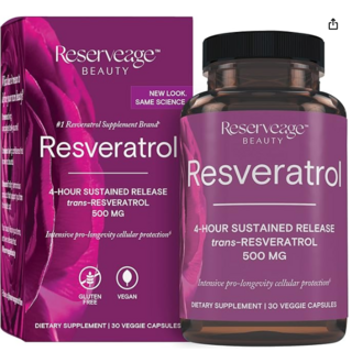 리저브에이지 레스베라트롤 250mg / 500mg 30캡슐, 옵션 2. 레스베라트롤 500mg 30캡슐, 1개, 30정