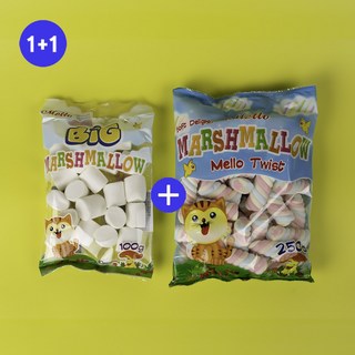 멜로 빅 머쉬멜로루 100g + 트위스트 250g 세트, 1세트, 350g