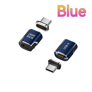 240W 마그네틱 USB 메탈 비디오 충전 어댑터 고속 컨버터 휴대폰 태블릿용 데이터 전송 80GBPS 8K C타입, AD256, 1개
