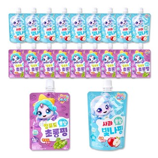 해호 캐치티니핑 퐁당 음료수 2종 빛나핑+초롱핑, 20개, 100ml