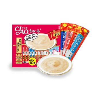 이나바 고양이 챠오츄르 버라이어티 간식, 참치, 560g, 1개