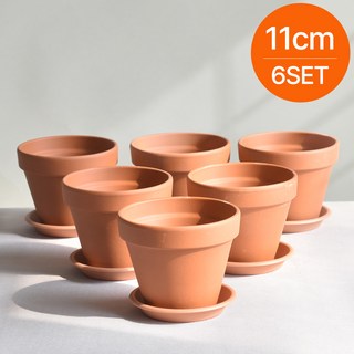 필플랜트 독일토분 기본형 황토+화분받침 세트, 1개