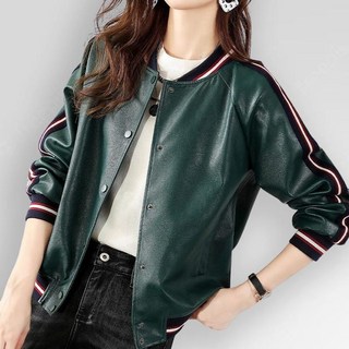 퀸이즈 빠른배송 데비 고담 스타디움 레더 자켓