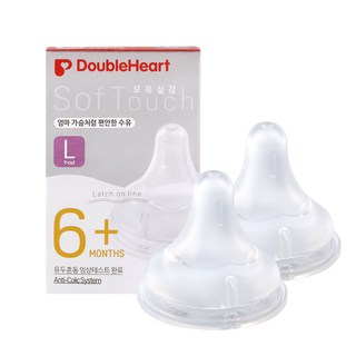 더블하트 소프트터치 3세대 모유실감 젖꼭지, 3L(15개월~), 1세트