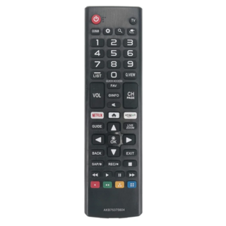 LG TV용 범용 리모컨 AKB75375604 32LJ610V 43UJ634V 49UJ634V 55UJ634V 65UJ634V 43UJ6309 49UJ6309 60, 1개, 01 black