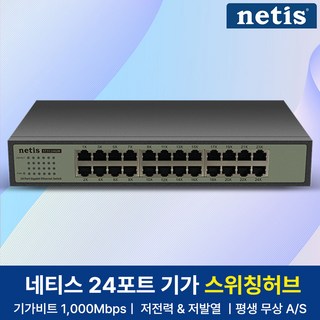 네티스 기가비트 스위칭허브 사용 모습