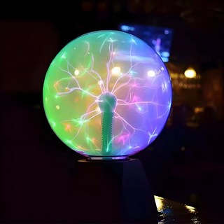 대형플라즈마볼 정전기볼 무한동력 전기 사주 구슬 장난감 레드 전원 타로 인치 플라즈마, 20cm 터치 전광구 삼색