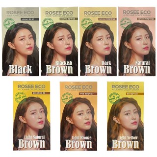 로제 에코 알로에 헤어 칼라 크림(멋내기)염색약 C7 구리빛밝은갈색, 1개