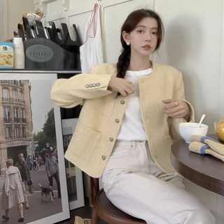봄 여성 트위드 자켓 유명인 인터넷 가 프랑스 향수