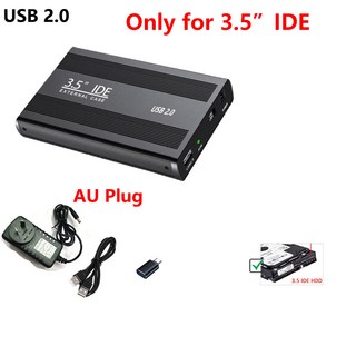 하드디스크 장치가 IDE 2 5 합금 하드 3 디스크 인치 HD 박스 드라이브 케이스 있는 인클로저 전원 SSD 공급 외부 HDD USB PATA 알루미늄, 04 AU Plug, 한개옵션1