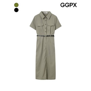 GGPX 벨트 세트 반오픈 반팔 원피스 GP4OP023F