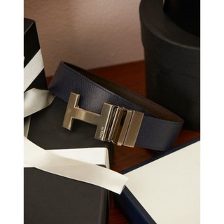 헤지스 남성 네이비 버클장식 천연 소가죽 정장 벨트