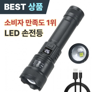 어반웰 초강력 다이아몬드3단 LED 손전등 후레쉬 인증제품, 1개