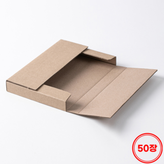 A5 조립식 택배박스 크라프트 납작상자 도마 액자 포장 23x16.5x3cm 50장, 50개