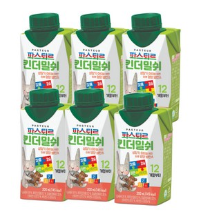 파스퇴르 킨더밀쉬 200m 6팩, 6개, 200ml