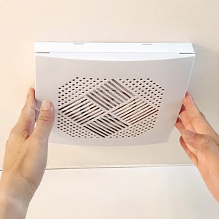 [당일방송] 화장실 담배냄새 차단 환풍기 역류 방지 댐퍼 아파트 오피스텔 욕실환풍기 전동댐퍼 층간흡연 역류 마가요, 1세트, 1개, 흰색