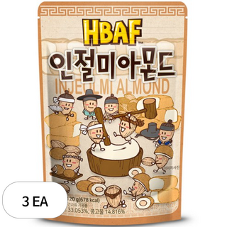 바프 인절미 아몬드, 120g, 3개