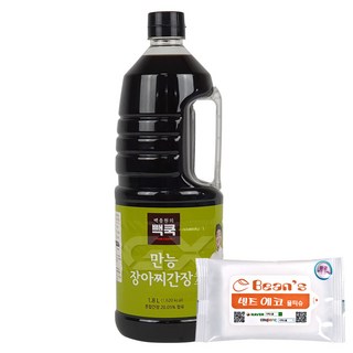 백쿡 백종원 만능장아찌 간장소스 1.8L + 빈즈물티슈10매, 1세트