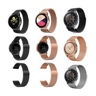 삼성 갤럭시워치 42MM 46MM 호환 메탈 자석 매쉬 스트랩 밴드 시계줄 SM-R800 SM-R810, 자석메탈시계줄(22MM), 블랙