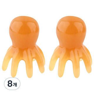 편안생활 두피괄사 승모근 마사지 5.8 x 6.7 cm, 8개, 브라운