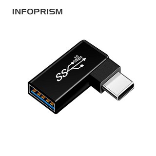INFOPRISM / C타입 OTG 젠더 90도 USB3.1 L형 3종 IA-, 모델1-C타입(수)-A타입(암), 1개