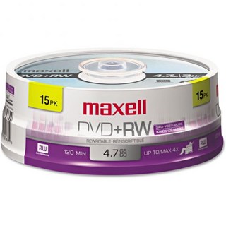 DVDrw 디스크 4.7GB 4배 스핀들 실버 15개팩 기준 Maxell