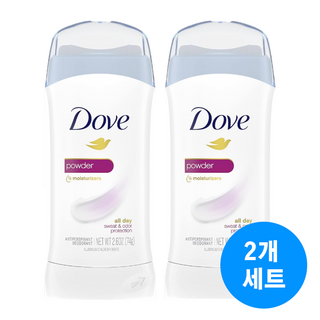 [미국배송] 1+1 도브 안티-퍼스피런트 데오드란트 파우더향, 2개, 74g