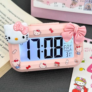 DIY 산리오 LED 디지털 알람 시계 침대 협탁 테이블 헬로 키티 야광운 침실 크리스마스 생일 집들이 파티 선물 고퀄리티 CQ2677279