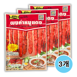 태국 로보 레드 포크용 시즈닝믹스 LOBO ROAST RED PORK SEASONING MIX, 100g, 3개