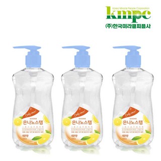 은나노스텝 시즌3 주방세제 550ml/다용도 주방세제/빠른배송, 레몬향, 3개