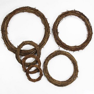 한소픈 원형 리스틀 나무리스 인테리어 조화 리스 만들기, 20cm