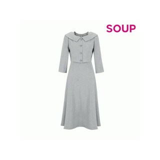 숲 SOUP 칼라 레이어드 플레어 원피스