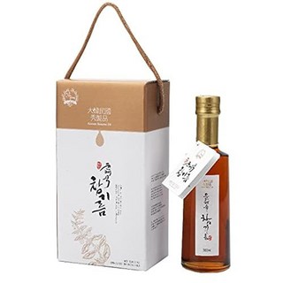 HELLO KFOOD Yecheon 윤혜숙 참깨 오일 100% 한산 오일 참깨 오일 참300ml (10.5액량 온스) - 풍부한 오메가-3가 함유된 프리미엄 한국 참기름 10, 1개, 300ml