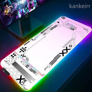 RGB 화이트 블랙 마우스 패드 Printstream 게임용 대형 Csgo 게이머 고무 매트 쿨 데스크 XXL, 109)CS06753