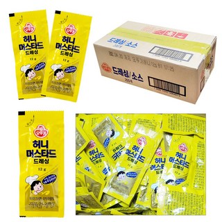 오뚜기 일회용 허니머스타드 드레싱 12g 한박스, 200개