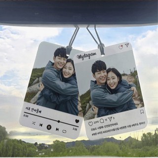 포토방향제 차량용사진방향제 차량탈취제 커플새차 액자방향제생일선물 커스텀 주문제작, 1개, 1. 포토형 / 4. 우드세이지