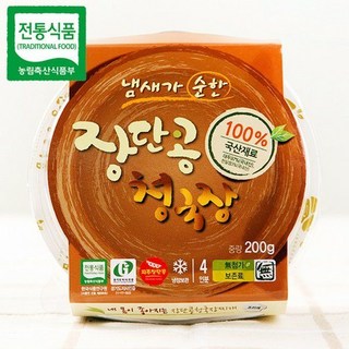 DMZ 직접 재배 100% 국산 장단콩 청국장 – 200g, 10개 세트 DMZ 직접 재배 100% 국산 장단콩 청국장 – 200g, 10개 세트