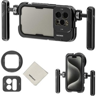 NEEWER 아이폰 15 Pro 듀얼 핸들 프로 폰 케이지