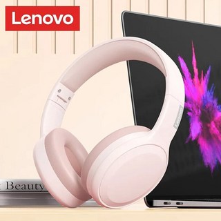 레노버 TH30 무선 블루투스 5.3 이어폰 헤드폰 마이크 접이식 게이밍 헤드셋, 2.TH30 Pink, Pink