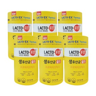 종근당건강 생유산균 락토핏골드 LACTO-5X 포뮬러, 100g, 6개