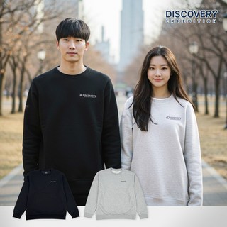 [25년신상품]디스커버리 맨투맨 덴버 세미 오버핏 긴팔 티셔츠