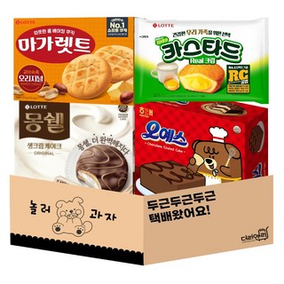 롯데 해태 대용량 파이 4종 (마가렛트+오예스+카스타드+몽쉘 생크림케이크), 1개