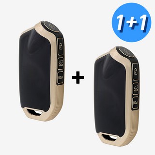 (1+1) 기아 차 키케이스 키커버 기아 호환 TPU, KIA-06(F타입), 블랙+블랙