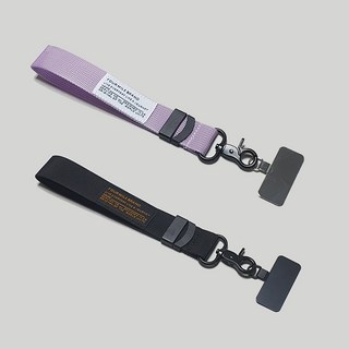 포마일 여행용 휴대폰 손목 스트랩, 1세트, 블랙+라이트퍼플