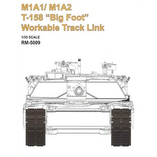 CRM5009 1대35 M1A1/M1A2 T-158 연결식 트랙-전차 미포함, 단품, 1개