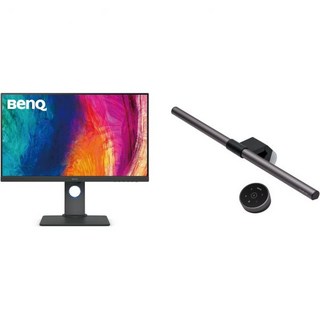 벤큐 PD2705Q 맥레디 모니터 27인치 QHD 1440p IPS 100 sRGB 공장 교정 USBC65W 및 ScreenBar Halo LED 조명 무선 컨트롤러 포함 밝기, 벤큐 PD2705Q 맥레디 모니터 27인치 QHD 14