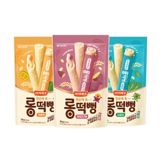 아이배냇 롱떡뻥 고구마 시금치 단호박 x 2개씩 (총 6개), 2세트, 30g, 고구마+시금치+단호박