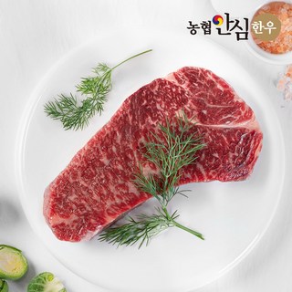 [농협안심한우] 1등급 한우 채끝 스테이크용 300g, 1개