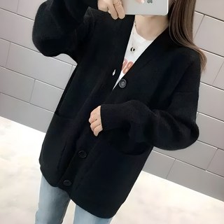 NUNUHANA 여성 카디건 베이직 단추 카디건#001 상품 이미지